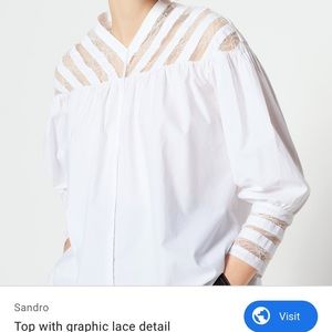 Sandro blouse new , cotton ,size s